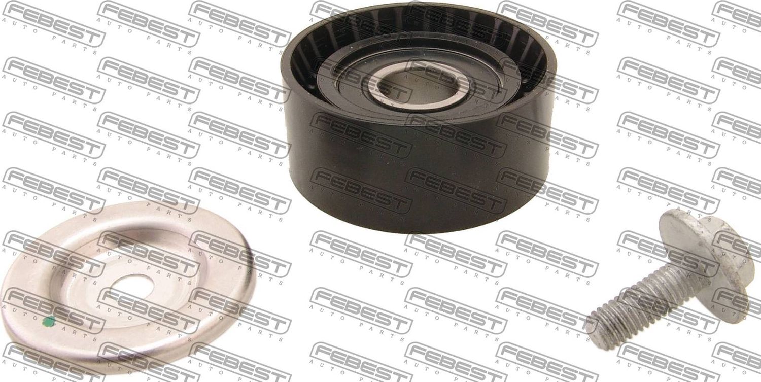 Натяжной ролик (натяжитель) приводного поликлинового ремня Febest. Артикул 2487-001
