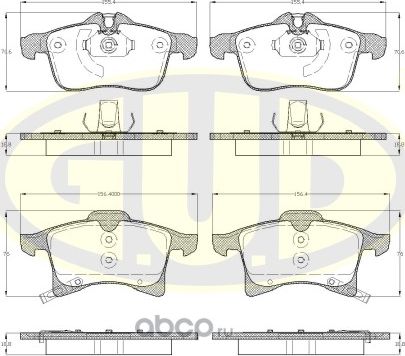 Тормозные колодки G.U.D.. Артикул GBP103602