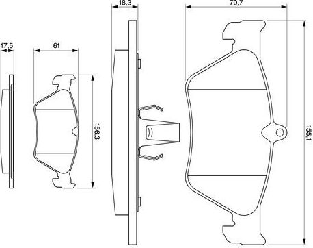 Тормозные колодки Bosch. Артикул 0 986 461 129