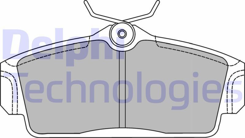 Тормозные колодки Delphi (Low-Metallic). Артикул LP1435