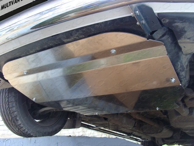 Защита алюминиевая ТСС (4 мм) для картера и КПП Volkswagen Multivan T5 2003-2015. Артикул ZKTCC00038