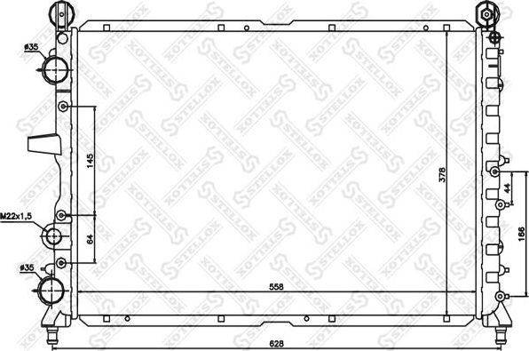 Радиатор охлаждения двигателя Stellox. Артикул 10-25483-SX