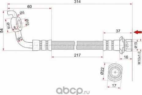 Шланг тормозной (SAT). Артикул ST9094702F51