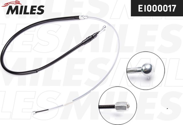 Трос ручника (тросик ручного тормоза) Miles задний правый/левый для Skoda Octavia A5 2004-2013. Артикул EI000017