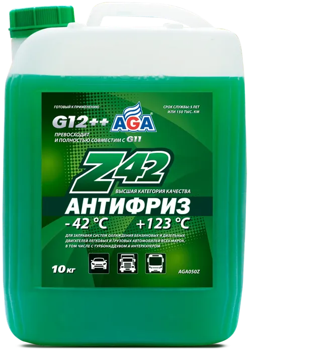 Антифриз  зеленый -42С  10 кг (AGA). Артикул aga050z
