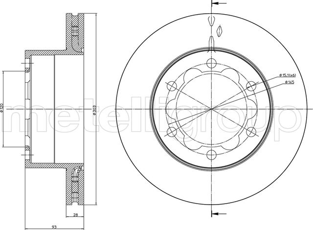 Тормозной диск Metelli. Артикул 23-0880