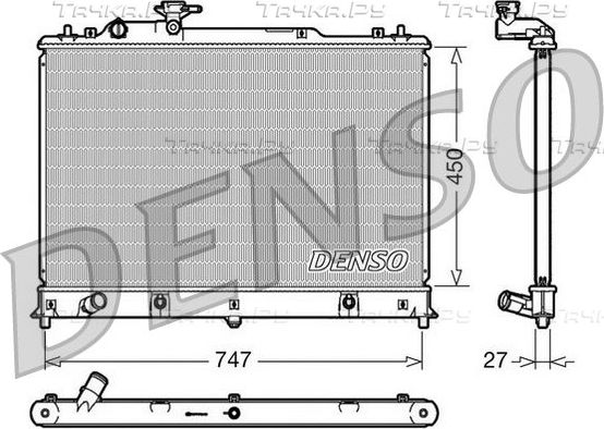 Радиатор охлаждения двигателя Denso (алюминий). Артикул DRM44025