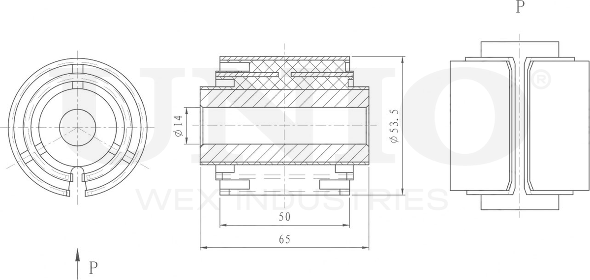Сайлентблок рычага подвески (Unio). Артикул RMP-20550