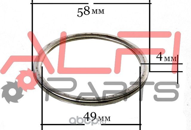 КОЛЬЦО-ПРОКЛАДКА СИСТЕМЫ ВЫХЛОПА (18212-SB2-961) 49/58/4 (Alfi Parts). Артикул GP1006
