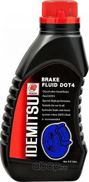 Жидкость тормозная IDEMITSU 0,5л DOT 4 Brake Fluid. Артикул 30485005812