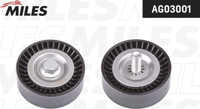Направляющий (ведущий) ролик приводного поликлинового ремня Miles для Jeep Compass I 2006-2016. Артикул AG03001