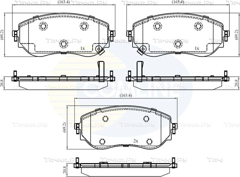 Тормозные колодки Comline Comline. Артикул CBP32457