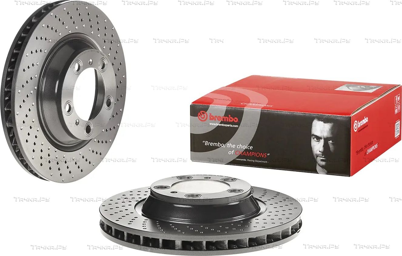 Тормозной диск Brembo PRIME LINE - UV Coated передний правый для Porsche 911 VII (991) 2011-2026. Артикул 09.D933.11