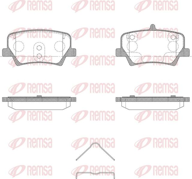Тормозные колодки Remsa задние для Volvo XC40 I 2017-2026. Артикул 1819.00
