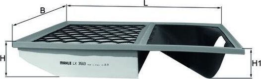 Воздушный фильтр Mahle. Артикул LX 3583