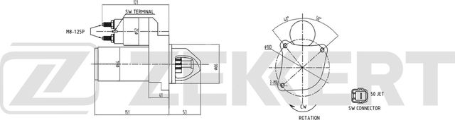 Стартер Zekkert. Артикул AN-1072