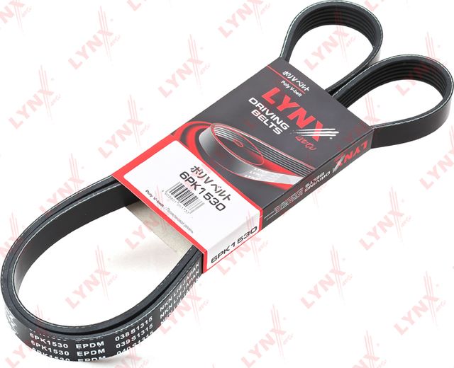 Приводной ремень поликлиновой LYNXauto для Hyundai Solaris I 2010-2017. Артикул 6PK1530