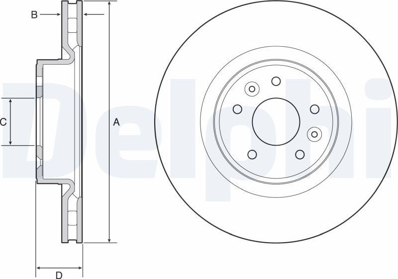 Тормозной диск Delphi. Артикул BG9232C