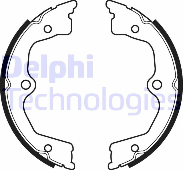 Тормозные колодки (стояночная тормозная система) Delphi задние для Honda Accord VIII 2008-2015. Артикул LS2033