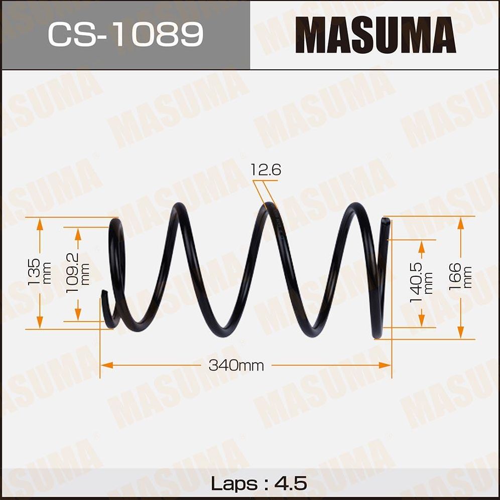 Пружина подвески Masuma. Артикул CS-1089