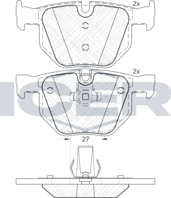Тормозные колодки Icer. Артикул 181684