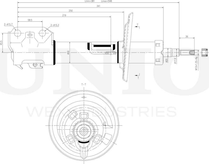 Амортизатор подвески (Unio). Артикул SAB-10301