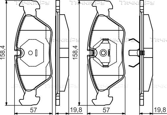Тормозные колодки Bosch. Артикул 0 986 495 162