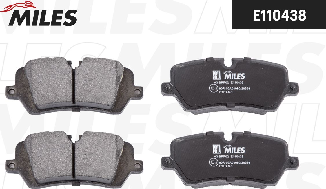 Тормозные колодки Miles (Semi-Metallic). Артикул E110438