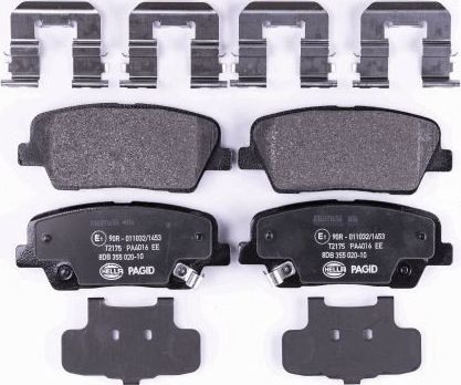 Тормозные колодки Hella задние для Hyundai Santa Fe II 2009-2013. Артикул 8DB 355 020-101