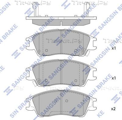 Тормозные колодки Sangsin Hi-Q. Артикул SP1670