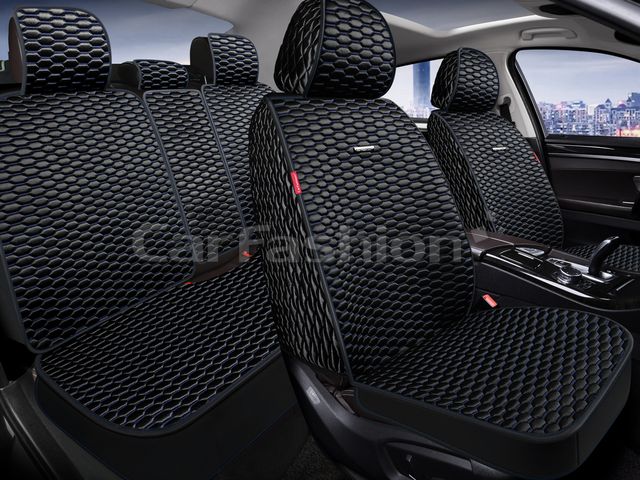 Накидки универсальные Atlas Plus для авто, цвет Черный/Черный/Синий. Артикул 27346