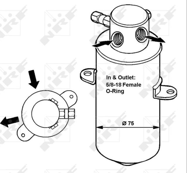 Осушитель кондиционера NRF (алюминий) для Mercedes-Benz S-Класс III (W140) 1991-1999. Артикул 33165