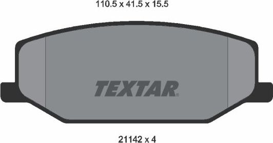 Тормозные колодки Textar. Артикул 2114202
