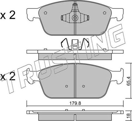Тормозные колодки Trusting. Артикул 1005.0