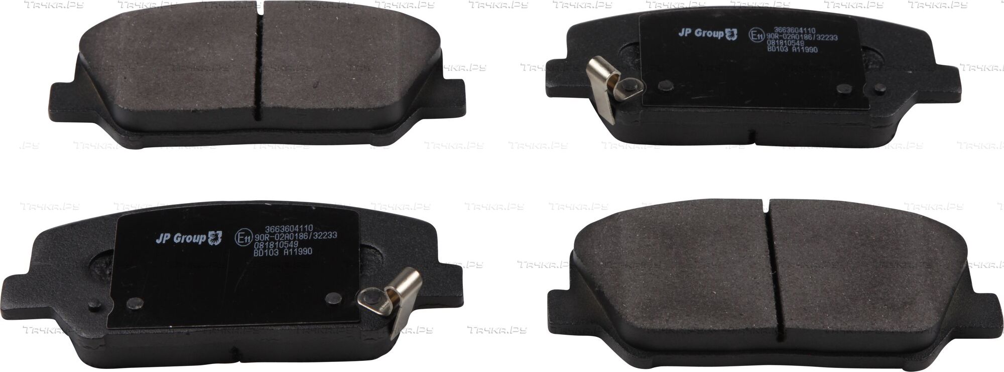 Тормозные колодки JP Group передние для Hyundai Genesis I 2008-2014. Артикул 3663604110