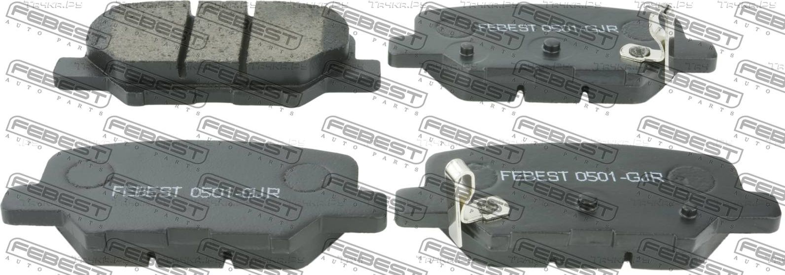 Тормозные колодки Febest задние для Mitsubishi Outlander III 2012-2026. Артикул 0501-GJR