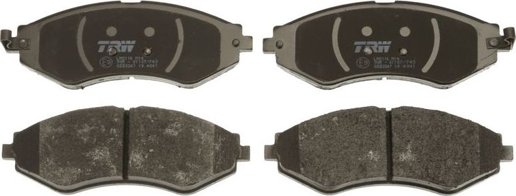 Тормозные колодки TRW COTEC передние для Daewoo Gentra II 2013-2015. Артикул GDB3347