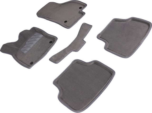 Коврики Seintex 3D ворсовые для салона Skoda Octavia A7 2013-2020 СЕРЫЕ. Артикул 90565