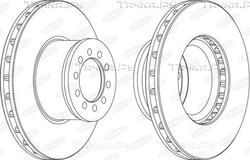 Тормозной диск BERAL передний/задний для Mercedes-Benz Actros MP4 2011-2019. Артикул BCR186A