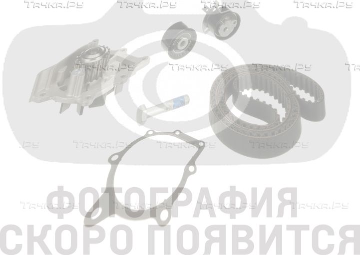 Помпа (водяной насос) с комплектом ремня ГРМ Miles для Citroen C-Crosser 2007-2013. Артикул AB08033