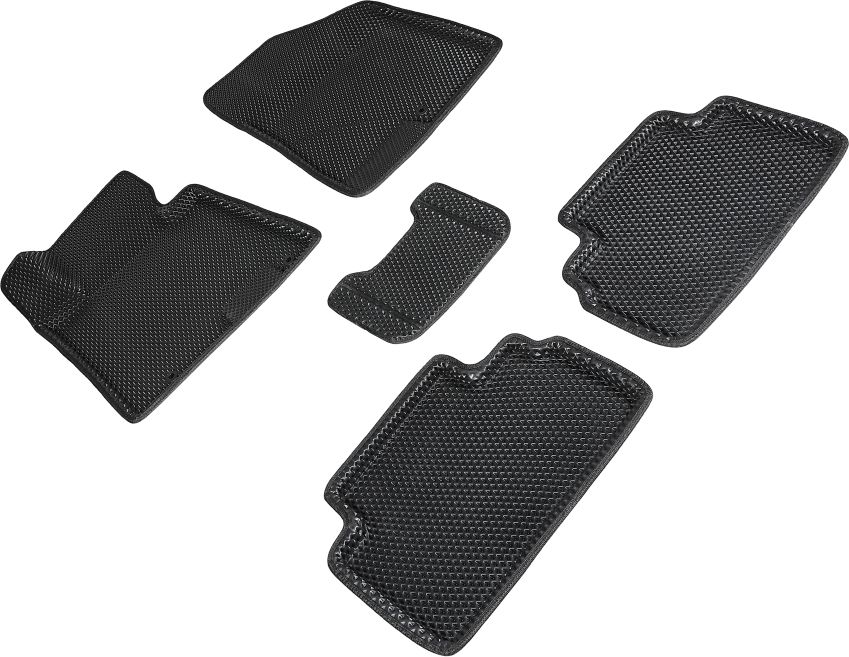Коврики Seintex 3D EVA Ромб для салона Kia Ceed II 2012-2018 ЧЕРНЫЕ. Артикул 95300