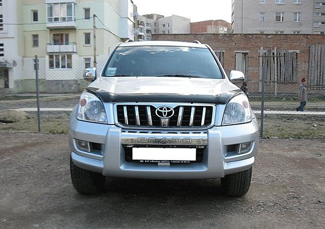 Дефлектор SIM для капота Toyota Land Cruiser Prado 120 2002-2009. (без логотипа). Артикул STOLCP0112