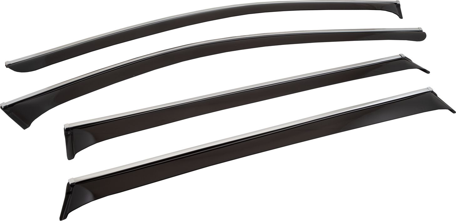 Дефлекторы Chromex для окон (c хром. молдингом) (4 шт.) Nissan X-Trail T32 2014-2026. Артикул CHROMEX.63002