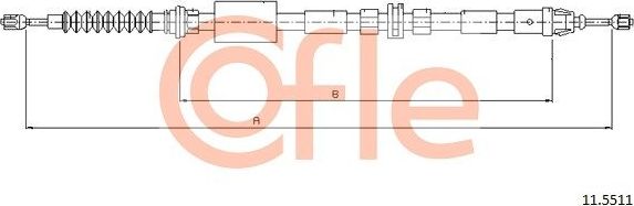 Трос ручника (тросик ручного тормоза) Cofle. Артикул 92.11.5511