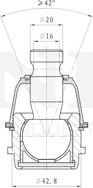 Опора шаровая (Unio). Артикул SSP-20115
