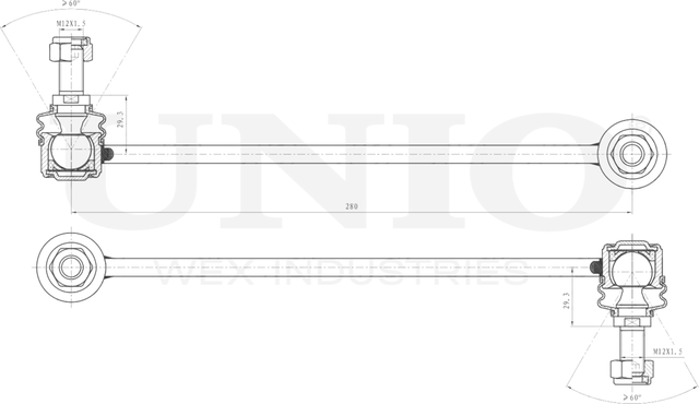 Тяга/стойка стабилизатора (Unio). Артикул SSP-50241