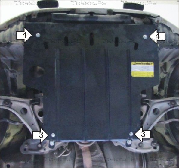 Защита Мотодор для картера, КПП Toyota Succeed 2002-2014. Артикул 02522