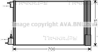 Радиатор кондиционера (конденсатор) AVA (алюминий). Артикул OLA5478D