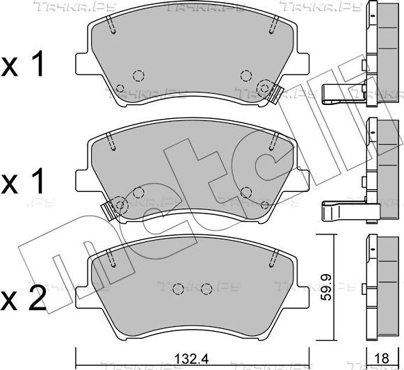 Тормозные колодки Metelli. Артикул 22-1092-0
