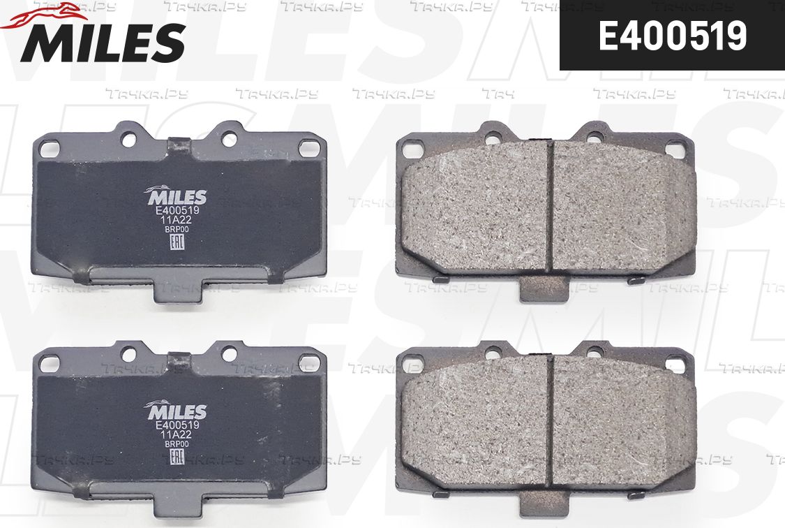 Тормозные колодки Miles (Low-Metallic) передние для Subaru Forester I 1998-2002. Артикул E400519